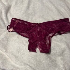 Victoria's Secret Burgundy Lace Panties